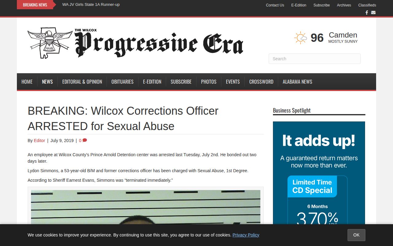Wilcox County crime news event report requiring court disposition follow-up